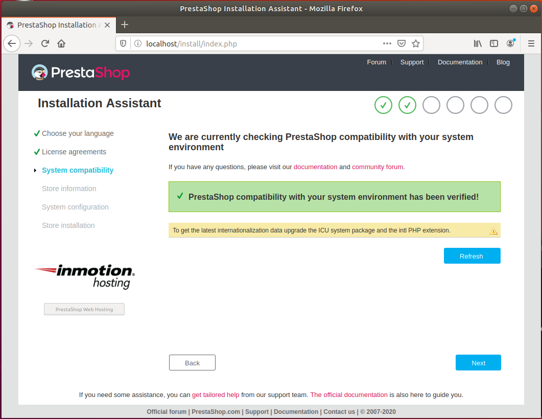 Verifica sistema di Prestashop