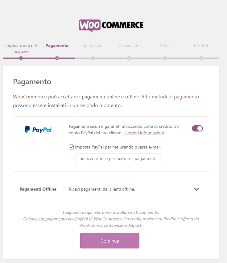 Configura metodi di pagamento su WooCommerce