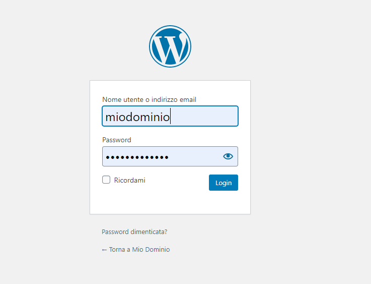 Login WordPress