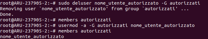 Aggiunta utente precedentemente eliminato