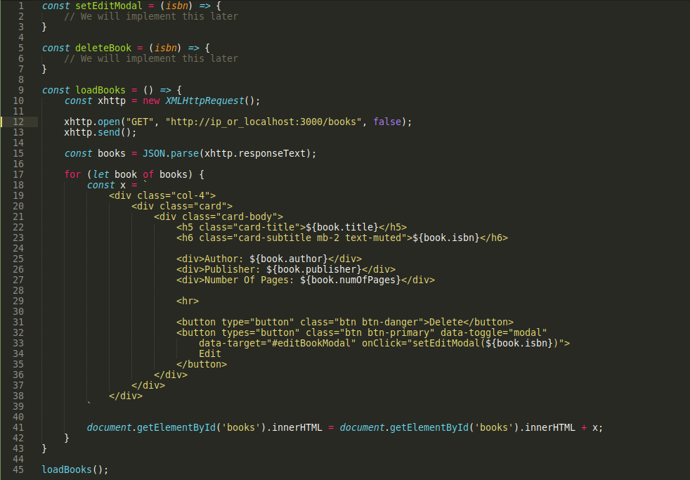 Codice Javascript