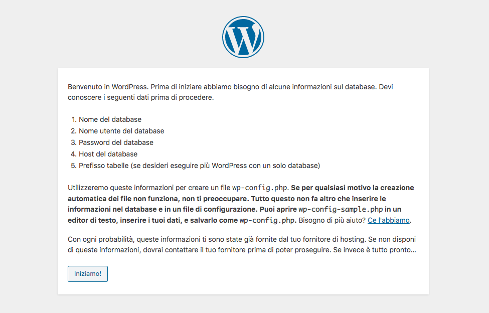 Installazione Guidata di Wordpress