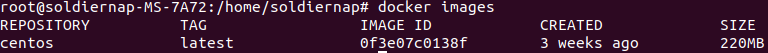 Elenco delle immagini Docker