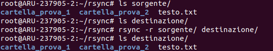 Sincronizzazione del contenuto di una cartella con rsync