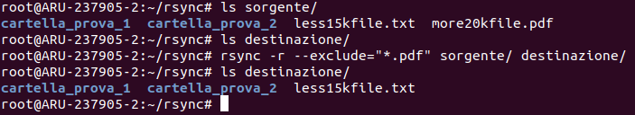 Copia di file in base all'estensione con rsync