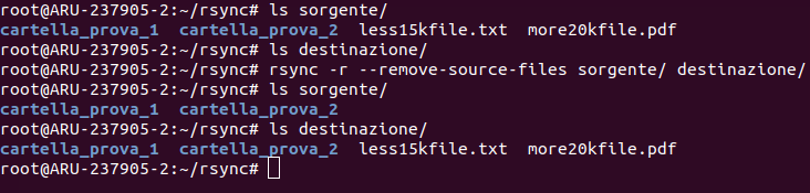 Taglia e incolla con rsync